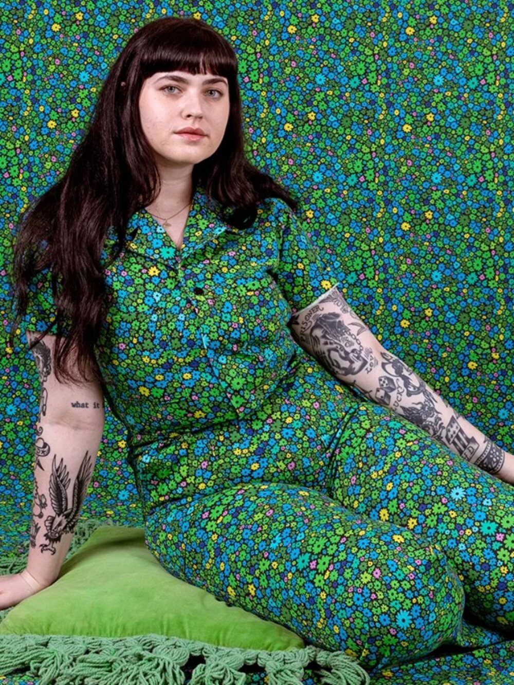Big Bud Press Jumpsuit XS in Moss Blossom 2.0